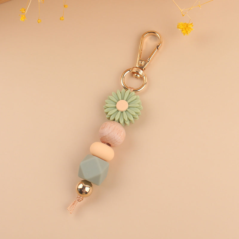 Wholesale Silicone Cartoon Daisy Keychains